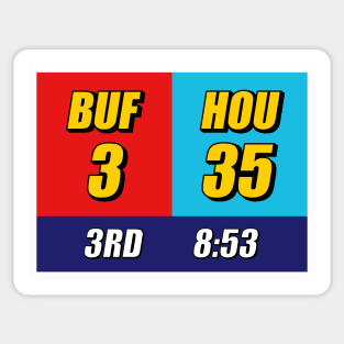 Buffalo vs. Houston • The Comeback Game Sticker